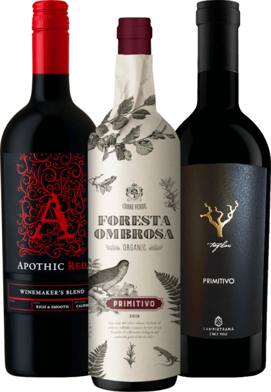 Primitivo bestseller Hidden Champions 3x proefpakket van VINELLO