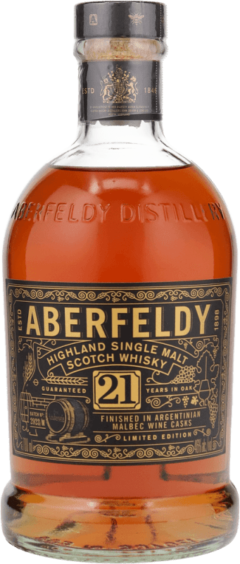 21 Years Old Malbec Cask Highland Single Malt in GP - Aberfeldy