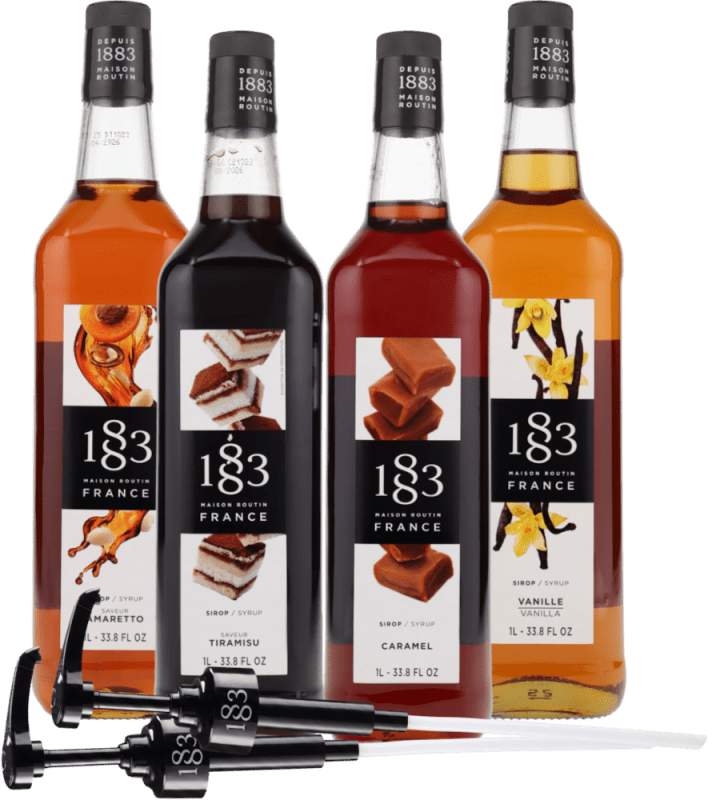 Barista Flavour Kit von Maison Routin - 4x Probierpaket inkl. 2 Pumpen