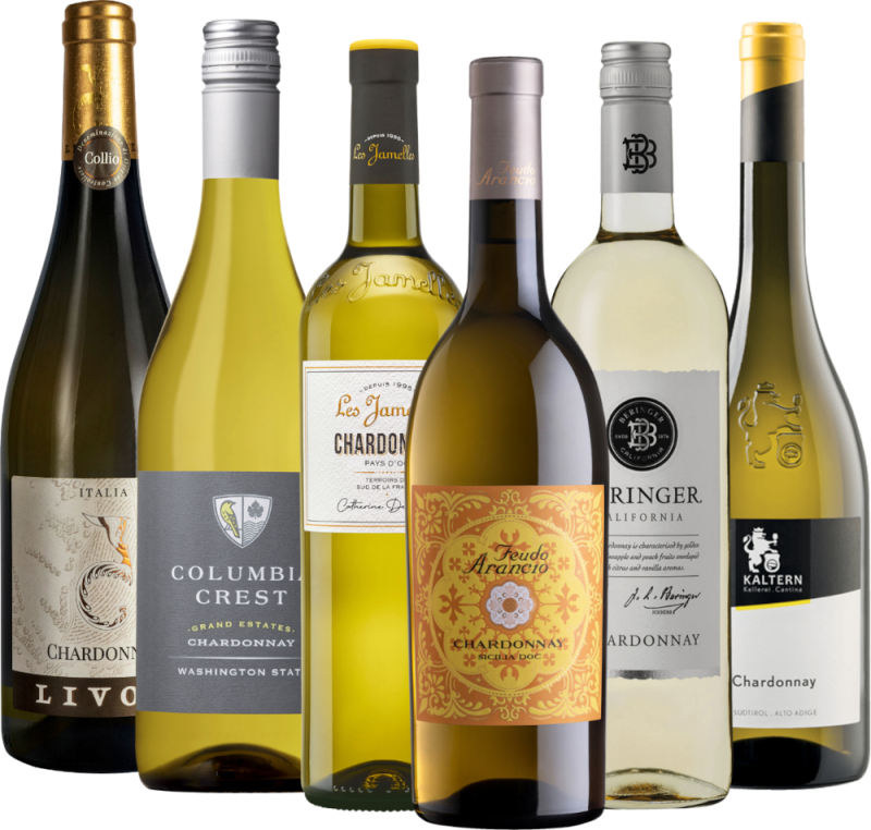 Chardonnay van Europa tot Californië - 6x druivenrassenpakket
