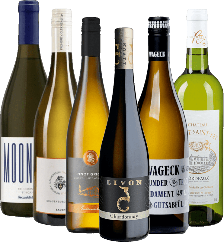Vins blancs pour la saison froide - Pack de dégustation de 6 pièces
