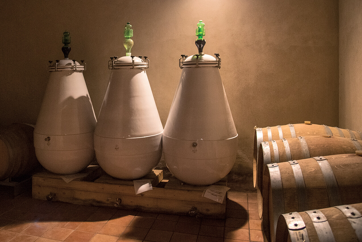 Amfoor in de wijnkelder