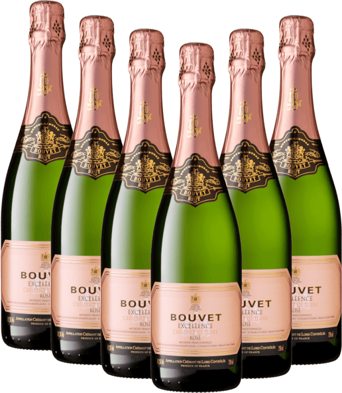6er Vorteils-Weinpaket - Crémant Brut Rosé Excellence - Bouvet Ladubay