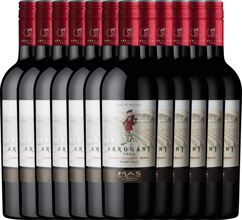 12er Vorteilspaket Ribet Red Cabernet Sauvignon Merlot - Arrogant Frog