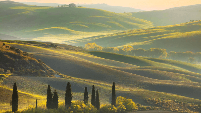 De heuvels van Toscane - thuis van Le Chiantigiane